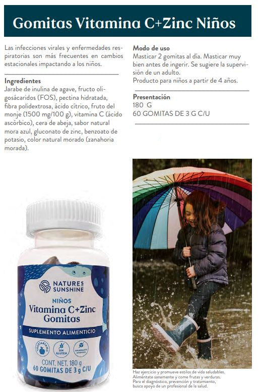 GOMITAS VIT C + ZINC