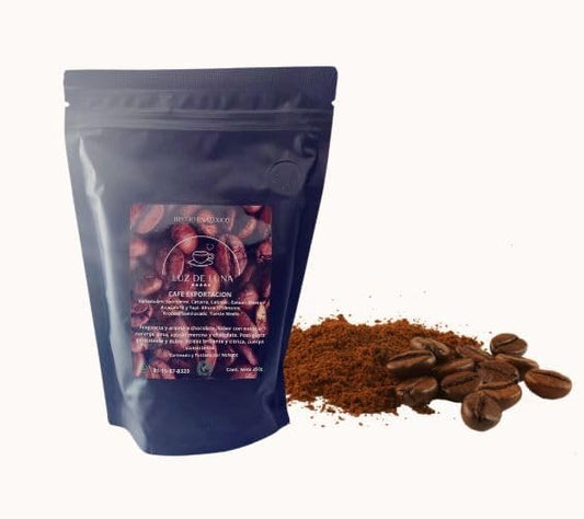 Cafe LUZ DE LUNA, Region Chiapas, Exportacion, molido 250g