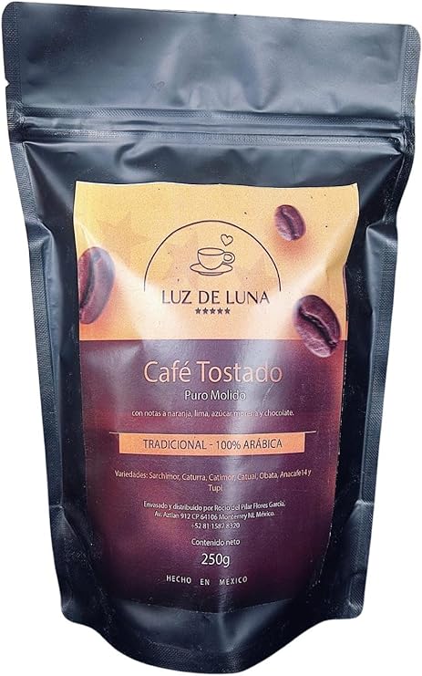 Café tostado Molido Tradicional 250g, LUZ DE LUNA
